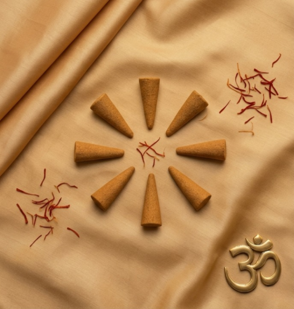 Kesar Kasturi Dry Dhoop Cones