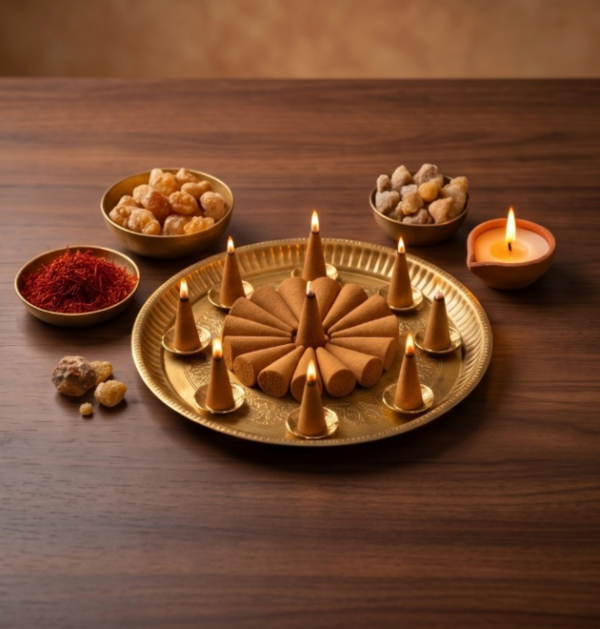 Kesar Kasturi Dry Dhoop Cones