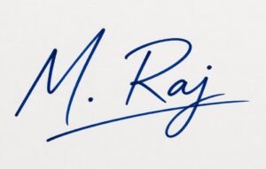 M Raj Sign