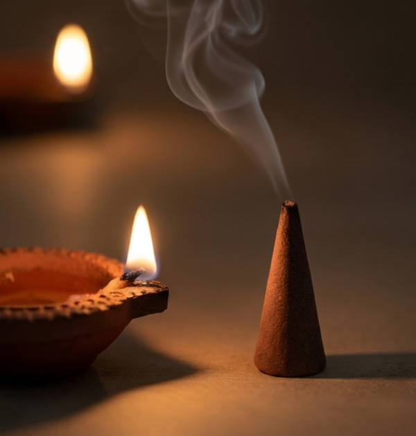 Rose Dry Dhoop Cone (4) Rose Dry Dhoop Cones