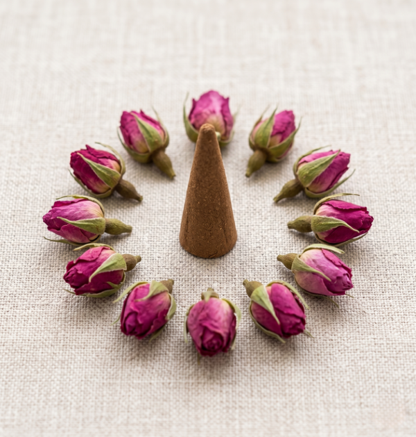 Rose Dry Dhoop Cone (7) Rose Dry Dhoop Cones